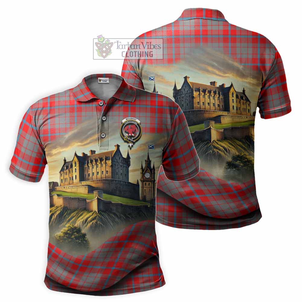 Tartan Vibes Clothing Moubray Tartan Family Crest Polo Shirt with Scottish Ancient Castle Stype