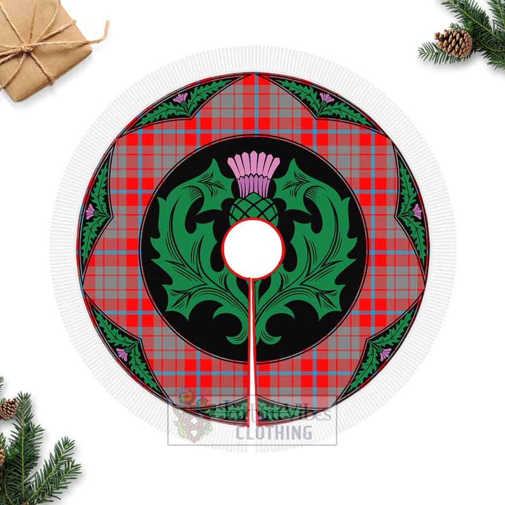Moubray Tartan Christmas Tree Skirt Scottish Thistle Style Fringed Tree Skirts - Tartan Vibes Clothing