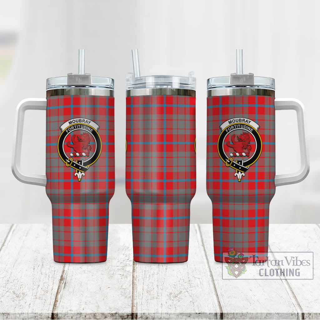 Moubray Tartan Tumbler with Handle with Family Crest - Tartan Vibes Clothing