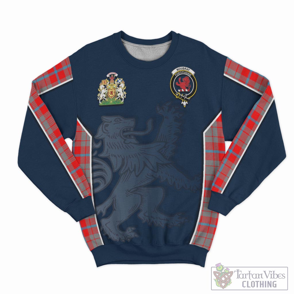 Tartan Vibes Clothing Moubray Tartan Sweater with Family Crest and Lion Rampant Vibes Sport Style