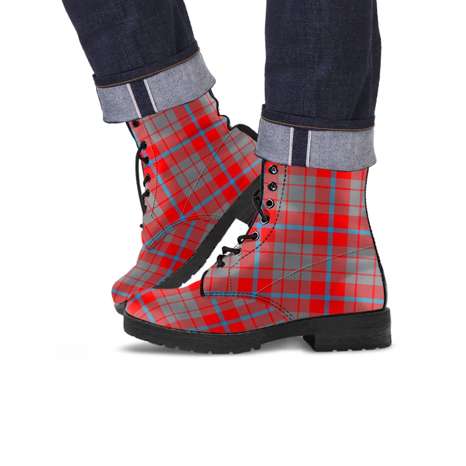 Moubray Tartan Leather Boots - Tartan Vibes Clothing