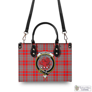Moubray Tartan Luxury Leather Handbags with Family Crest - Tartan Vibes Clothing