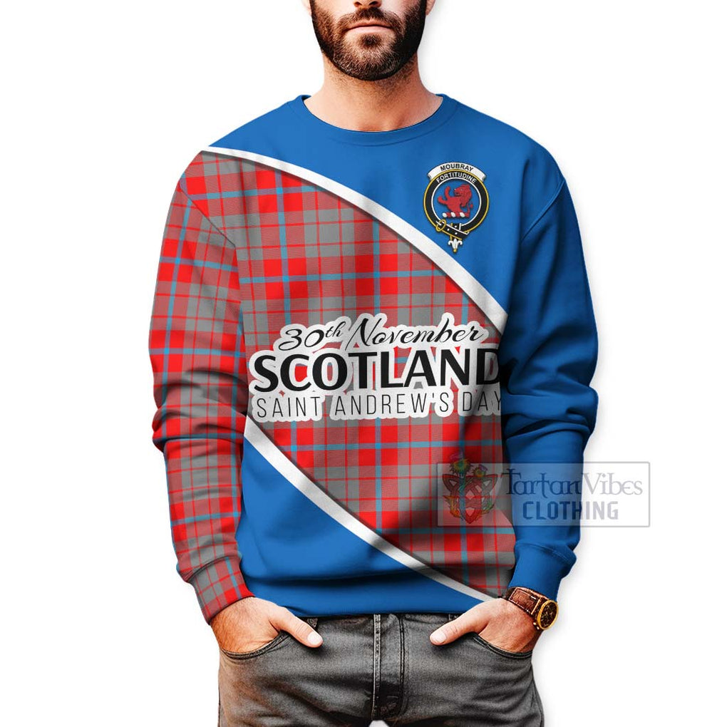 Moubray Family Crest Tartan Sweatshirt Celebrate Saint Andrew's Day in Style - Tartan Vibes Clothing