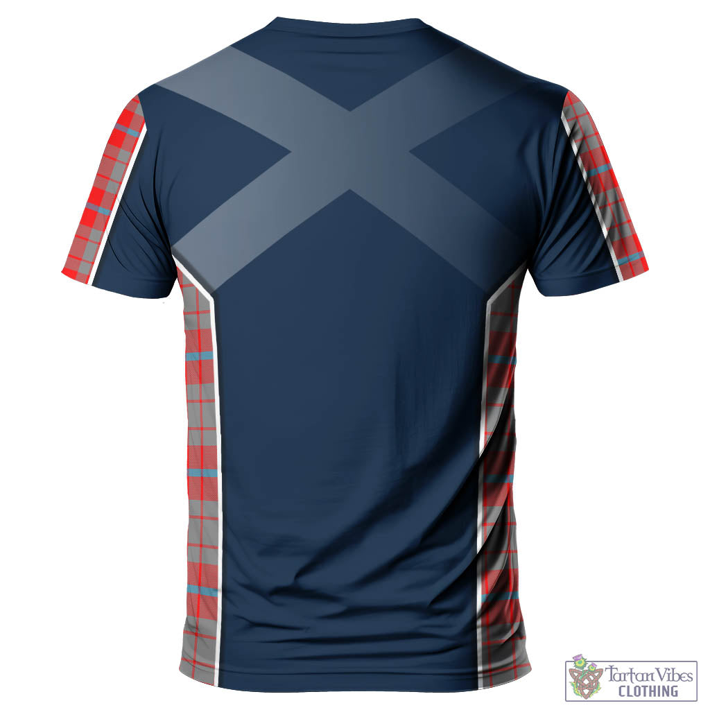 Tartan Vibes Clothing Moubray Tartan T-Shirt with Family Crest and Lion Rampant Vibes Sport Style