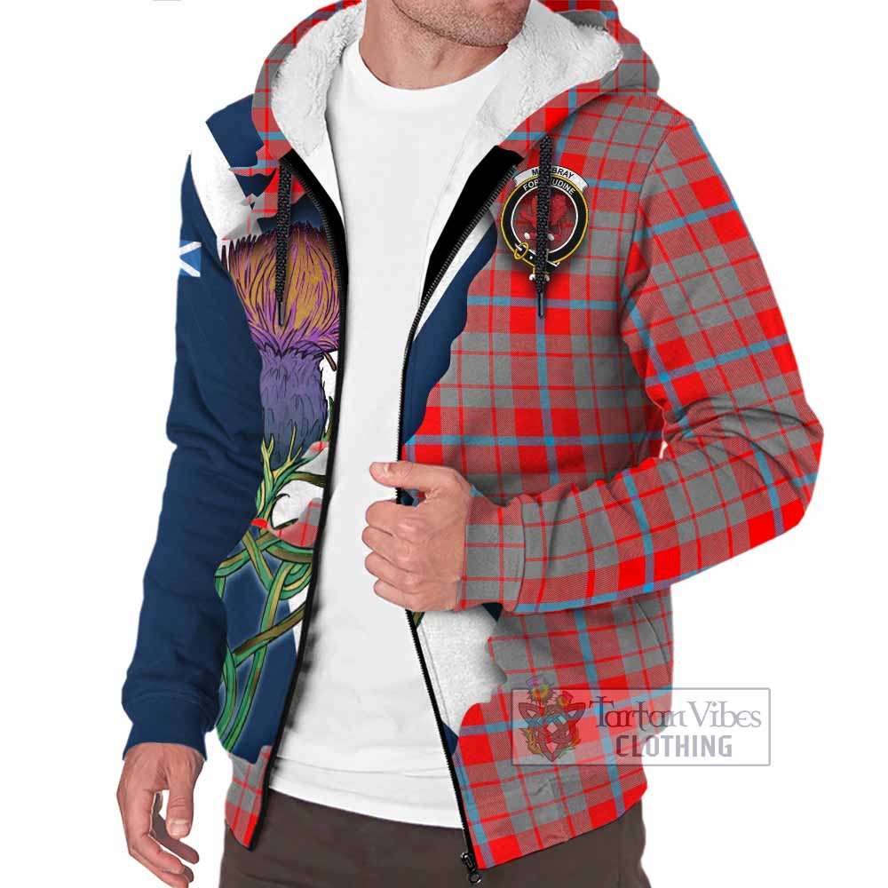 Moubray Tartan Family Crest Sherpa Hoodie Scottish Thistle Celtic Inspired - Tartan Vibes Clothing