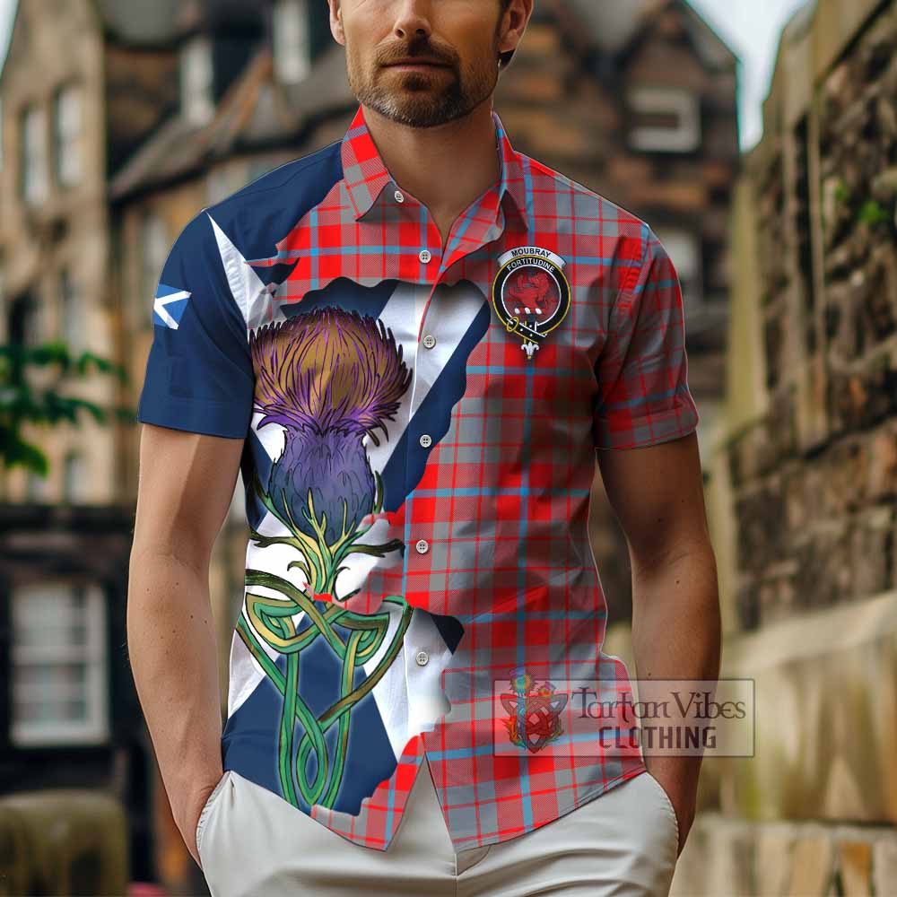 Moubray Tartan Family Crest Hawaiian Shirt Scottish Thistle Celtic Inspired - Tartan Vibes Clothing