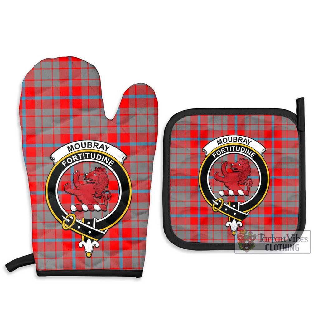 Moubray Tartan Combo Oven Mitt & Pot-Holder with Family Crest - Tartan Vibes Clothing