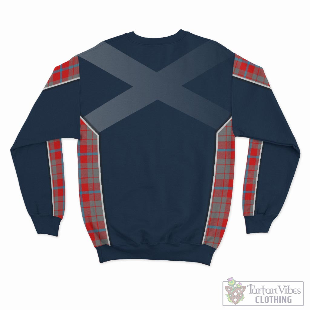Moubray Tartan Sweatshirt with Family Crest and Scottish Thistle Vibes Sport Style - Tartan Vibes Clothing