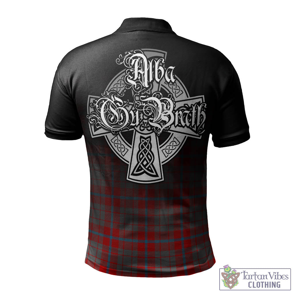 Moubray Tartan Polo Shirt Featuring Alba Gu Brath Family Crest Celtic Inspired - Tartan Vibes Clothing