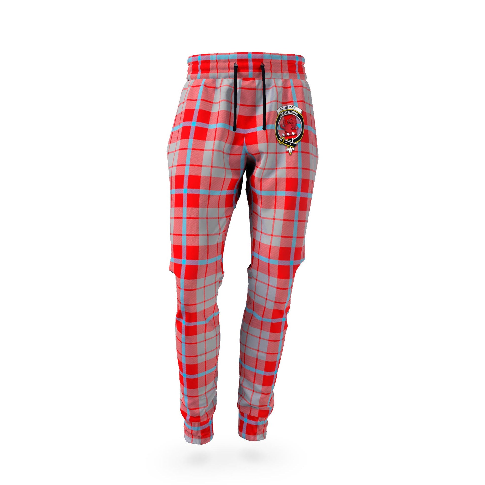 Moubray Tartan Joggers Pants with Family Crest - Tartan Vibes Clothing