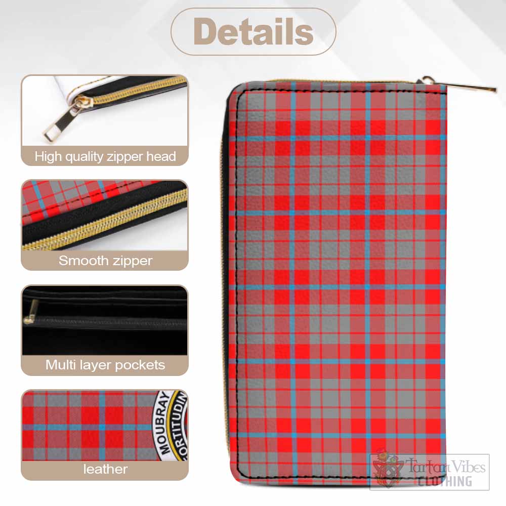 Moubray Tartan Women's Leather Wallet with Family Crest - Tartan Vibes Clothing