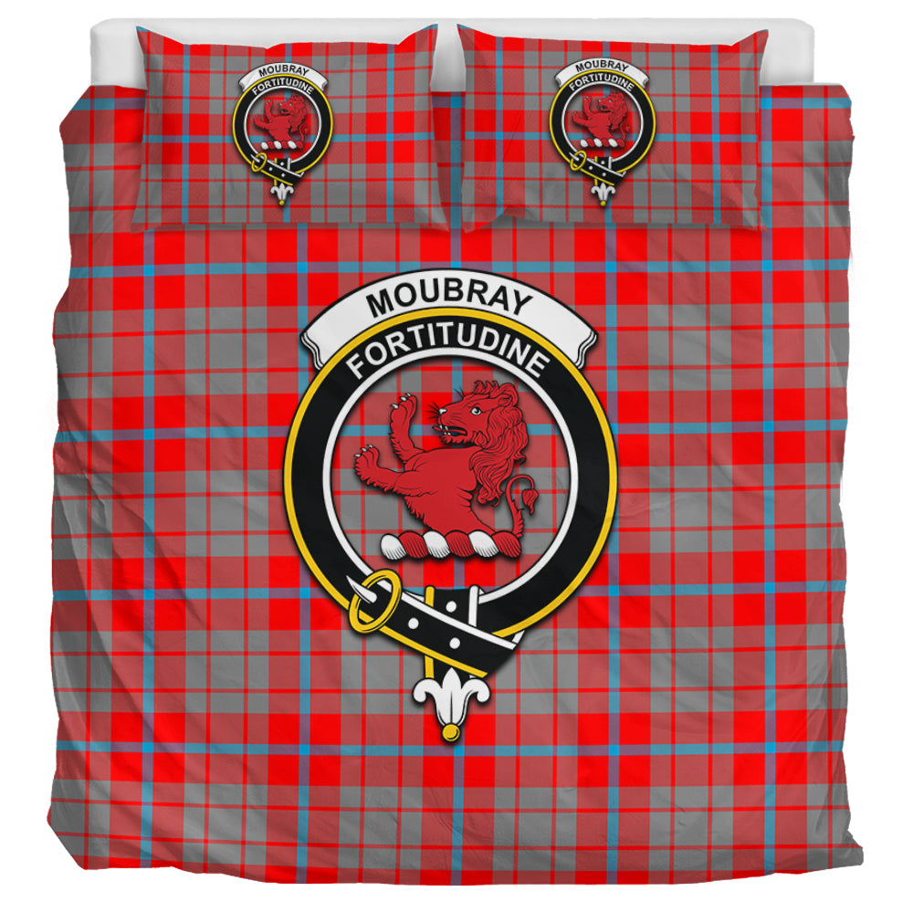 Moubray Tartan Bedding Set with Family Crest UK Bedding Set UK Super King 104*94 inch - Tartan Vibes Clothing