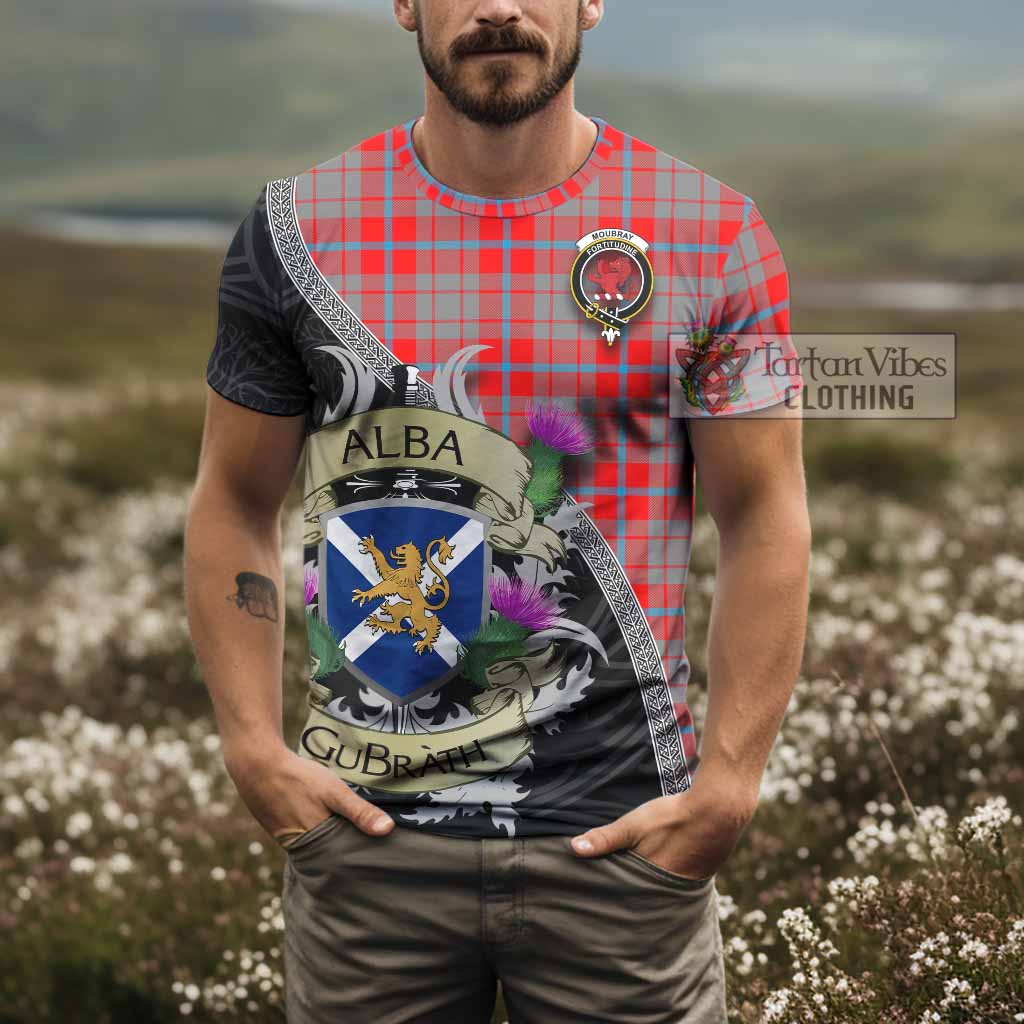 Moubray Tartan Family Crest T-Shirt Lion Rampant Royal Thistle Shield Celtic Inspired - Tartan Vibes Clothing