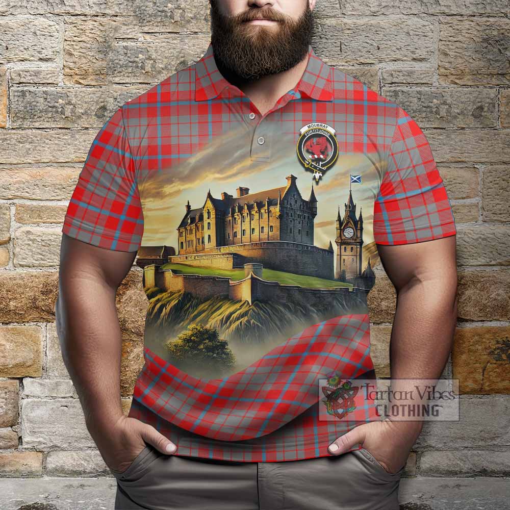 Tartan Vibes Clothing Moubray Tartan Family Crest Polo Shirt with Scottish Ancient Castle Stype