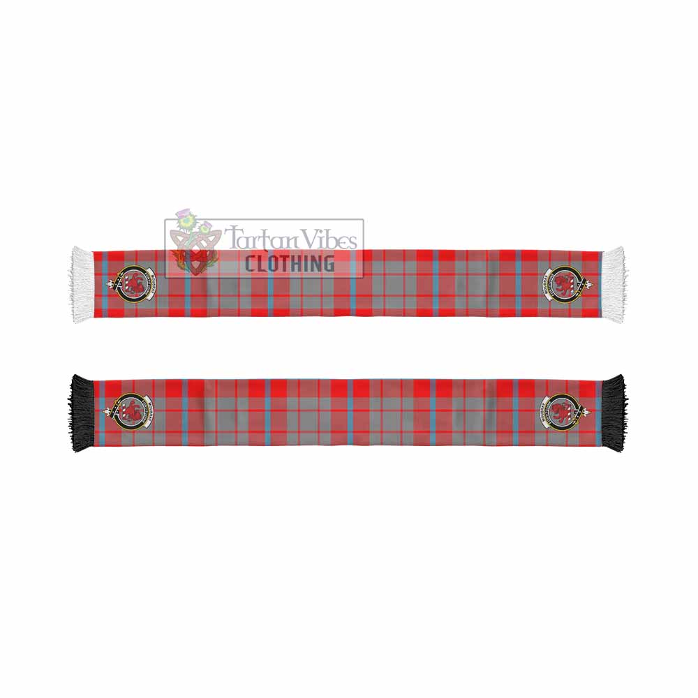 Moubray Tartan Ruffneck Scarf with Family Crest - Tartan Vibes Clothing