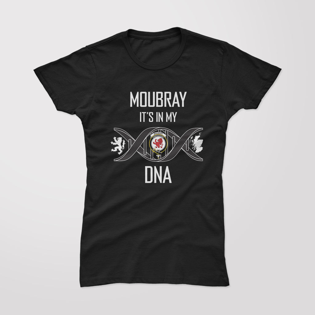 Moubray Family Crest DNA In Me Womens Cotton T Shirt - 2D-tartanvibesclothing