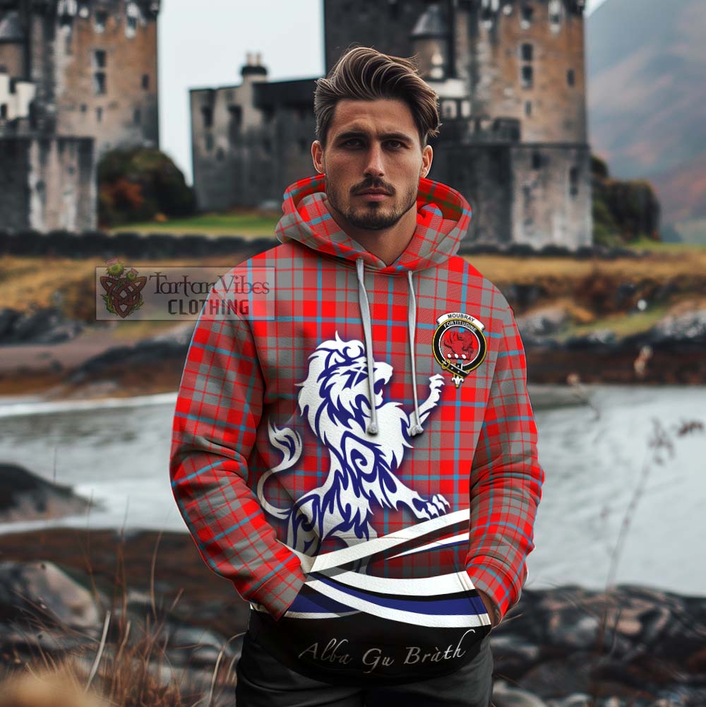Moubray Tartan Cotton Hoodie with Alba Gu Brath Regal Lion Emblem - Tartan Vibes Clothing