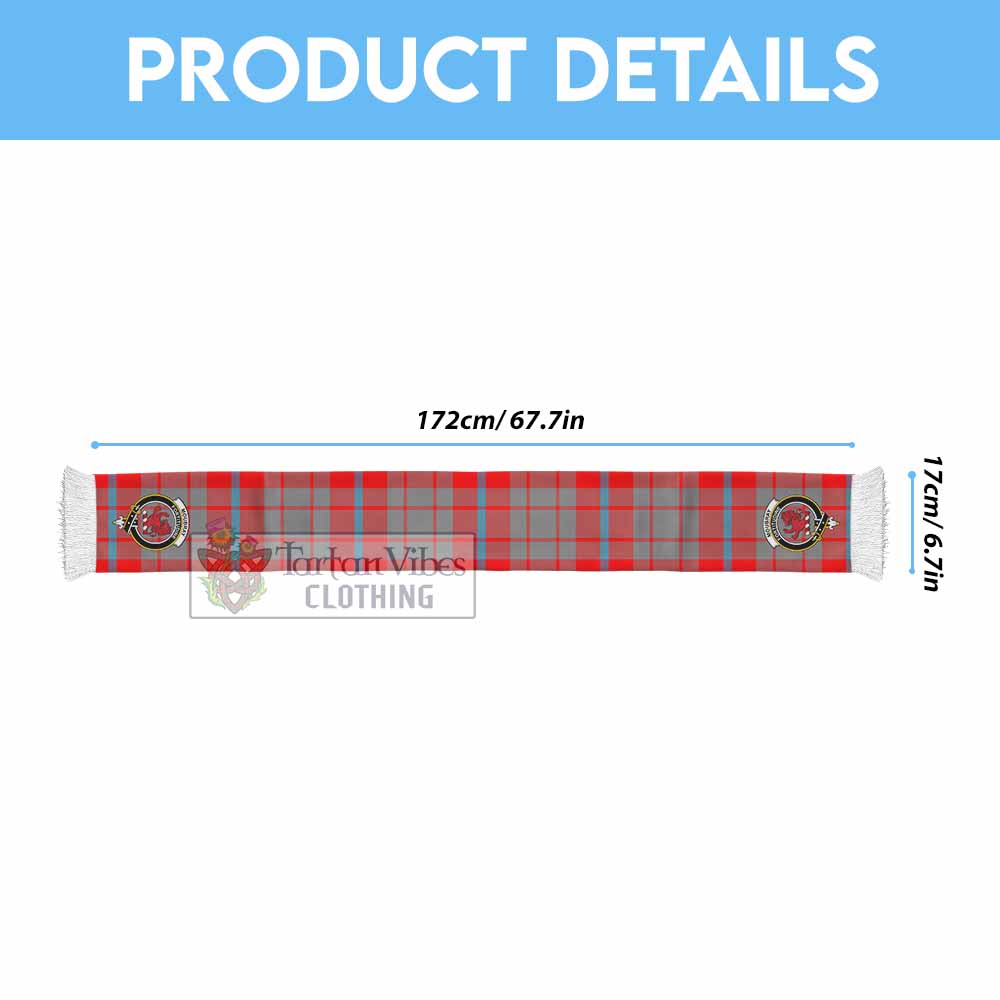 Moubray Tartan Ruffneck Scarf with Family Crest - Tartan Vibes Clothing