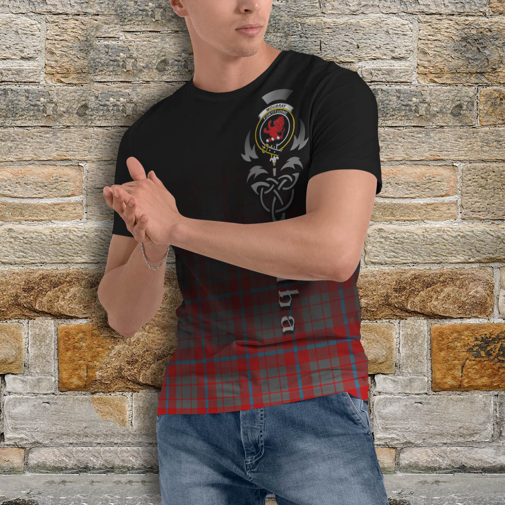 Moubray Tartan T-Shirt Featuring Alba Gu Brath Family Crest Celtic Inspired - Tartan Vibes Clothing