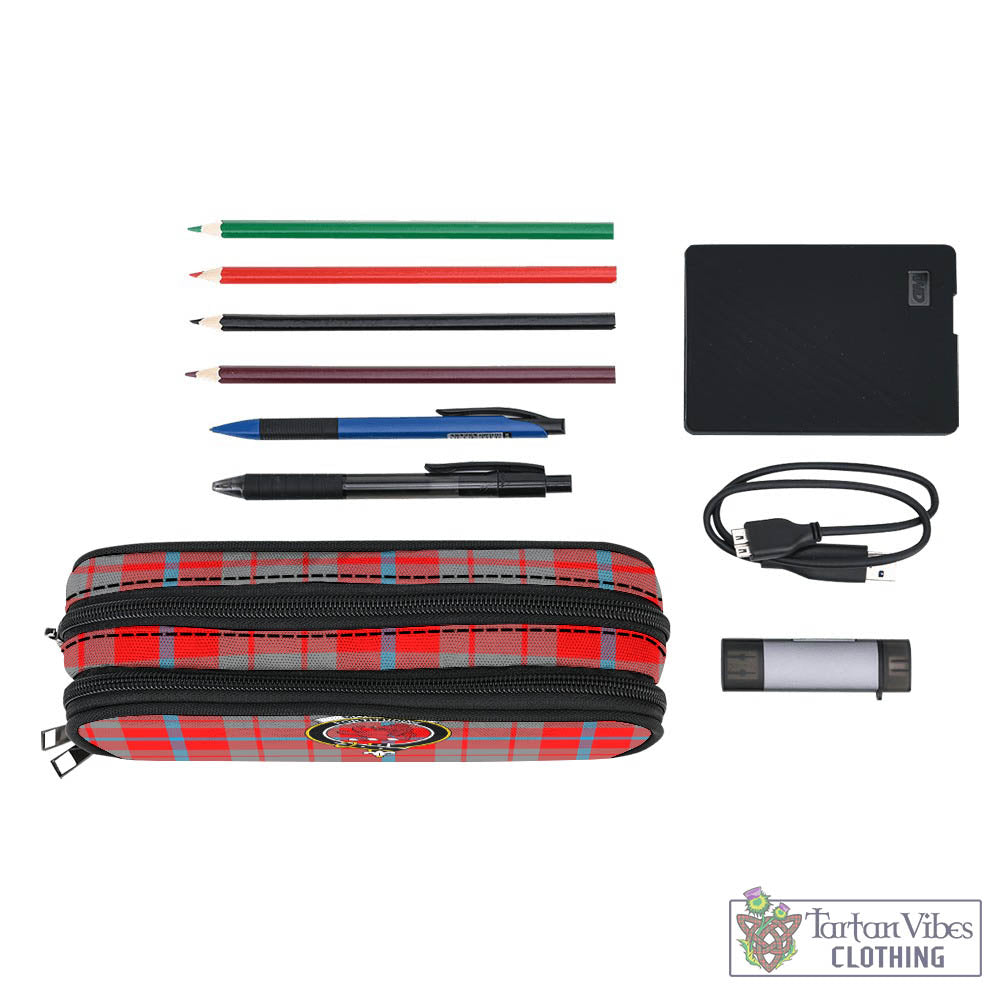 Moubray Tartan Pen and Pencil Case with Family Crest - Tartan Vibes Clothing