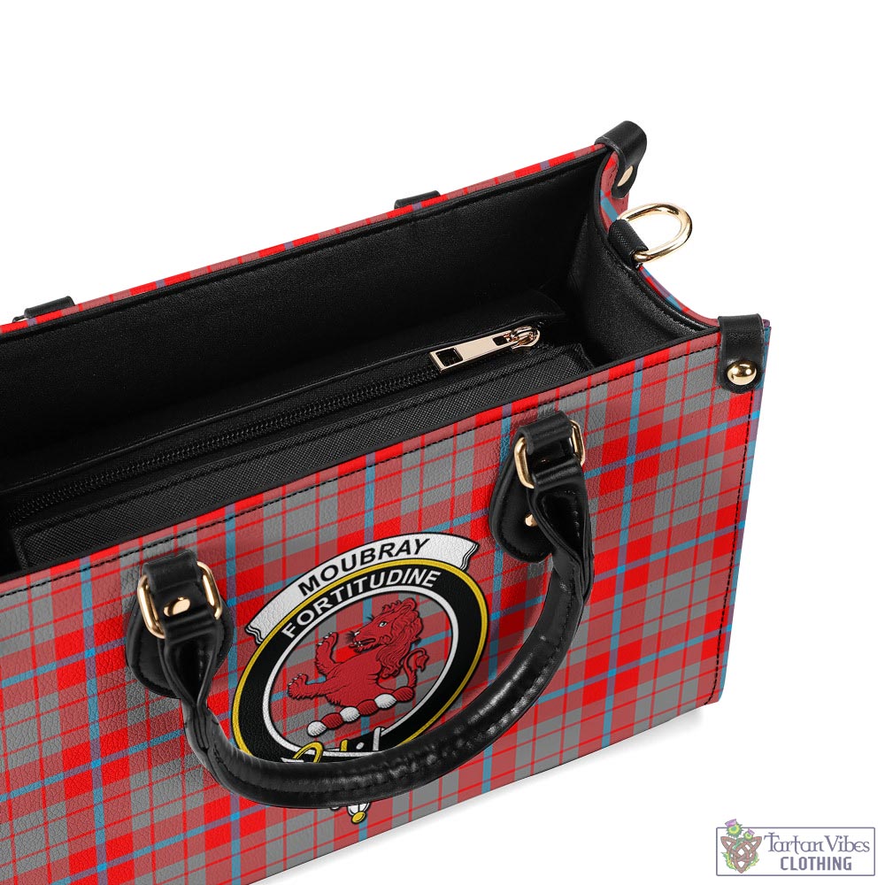 Moubray Tartan Luxury Leather Handbags with Family Crest - Tartan Vibes Clothing