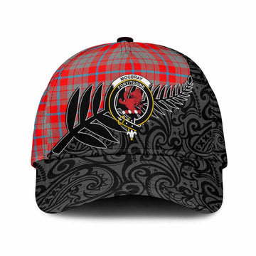 Moubray Crest Tartan Classic Cap with New Zealand Silver Fern Half Style