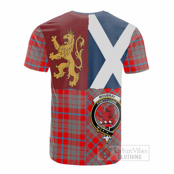 Moubray Crest Tartan Cotton T-shirt with Lion Rampant Saltire Style