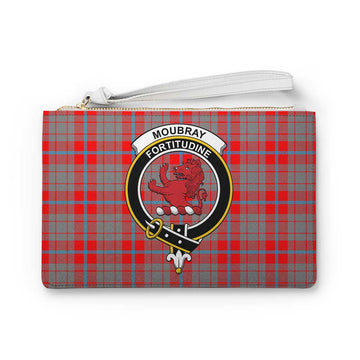 Tartan Vibes Clothing Moubray Family Crest Tartan Clutch Bag