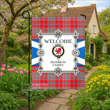 Moubray Family Crest Tartan Welcome Garden Flag Saltire Harmony Style - Tartan Vibes Clothing