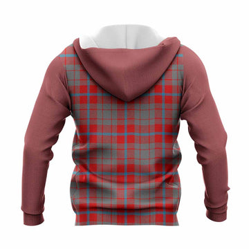 Moubray Tartan Accent Knitted Hoodie with Family Crest