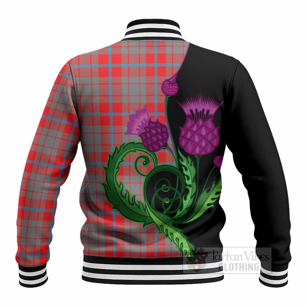 Moubray Tartan Baseball Jacket Traditional Scottish Thistle