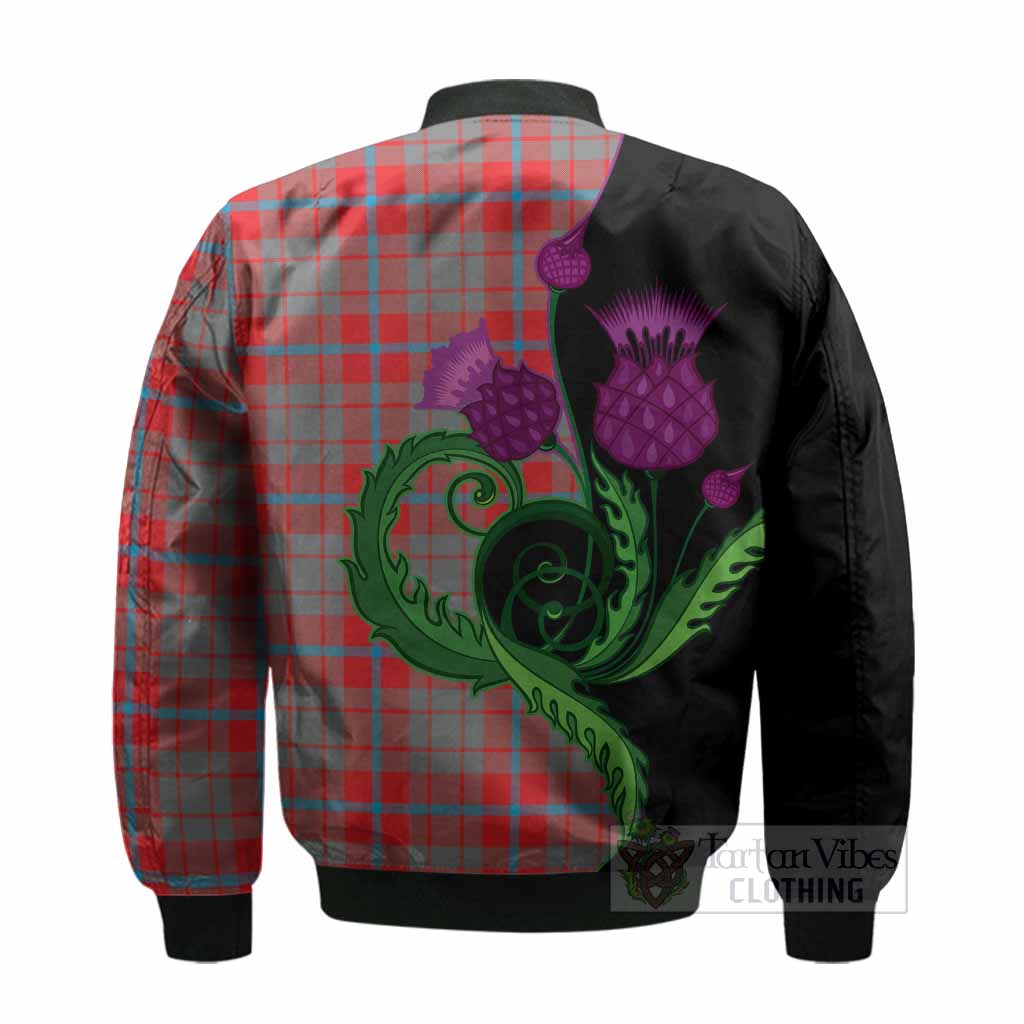 Moubray Tartan Bomber Jacket Traditional Scottish Thistle