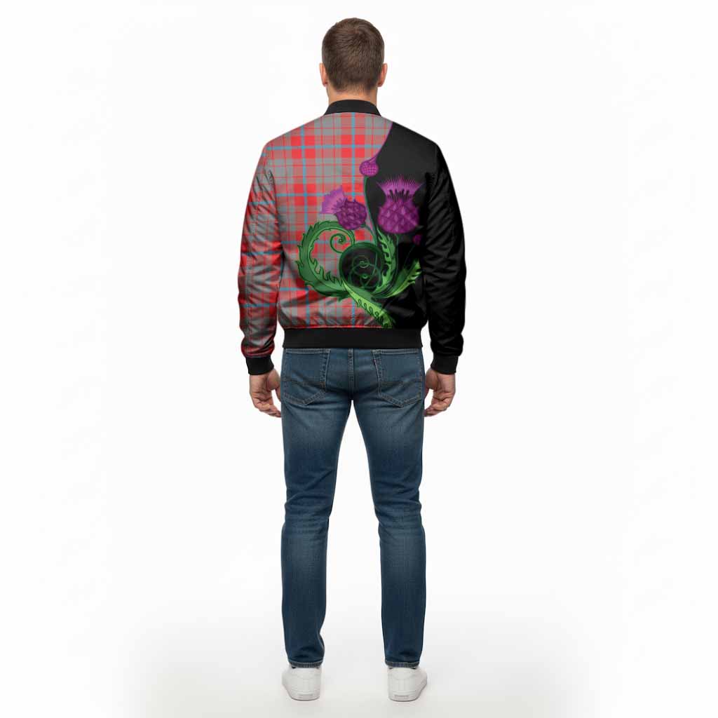 Moubray Tartan Bomber Jacket Traditional Scottish Thistle
