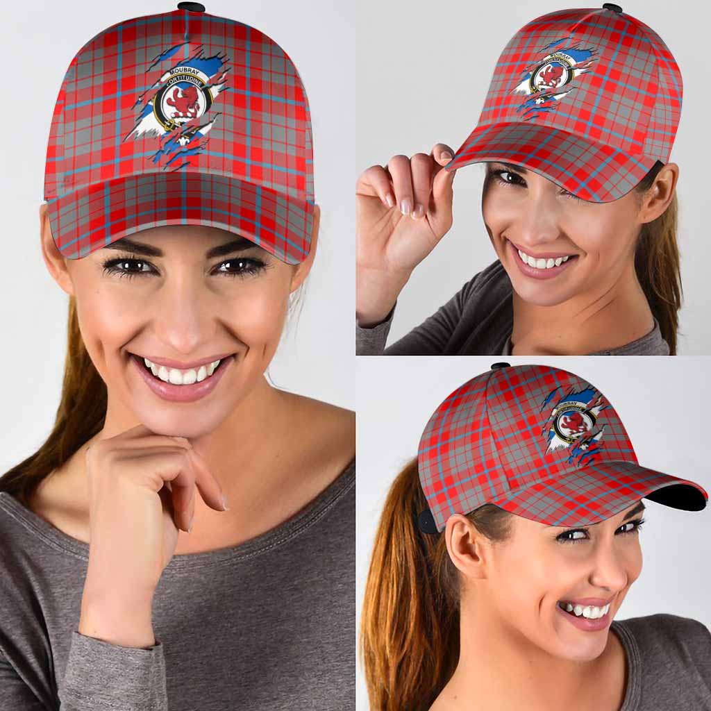 Moubray Tartan Classic Cap with Family Crest In Me Style