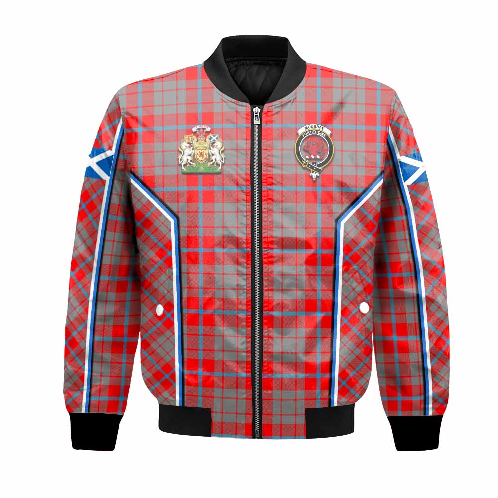 Moubray Tartan Crest Bomber Jacket Scotland Coat of Arm Flag Style - Tartan Vibes Clothing