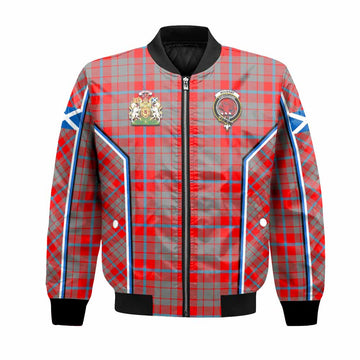 Moubray Tartan Crest Bomber Jacket Scotland Coat of Arm Flag Style - Tartan Vibes Clothing