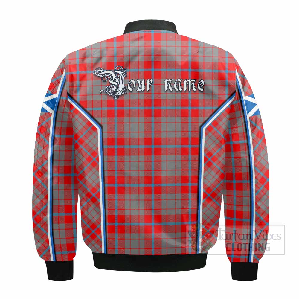 Moubray Tartan Crest Bomber Jacket Scotland Coat of Arm Flag Style - Tartan Vibes Clothing