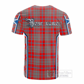Moubray Tartan Crest Cotton T-shirt Scotland Coat of Arm Flag Style
