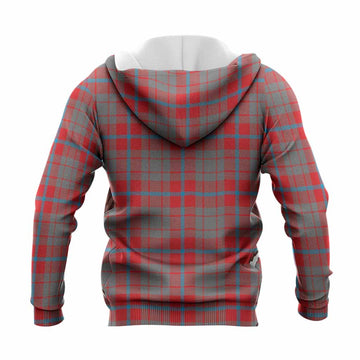 Moubray Tartan Crest Knitted Hoodie Ferocious Lion Style