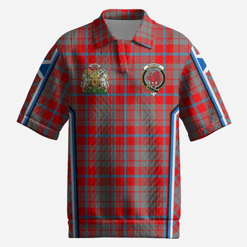 Moubray Tartan Crest Men’s Polo Sweater Top Scotland Coat of Arm Flag Style