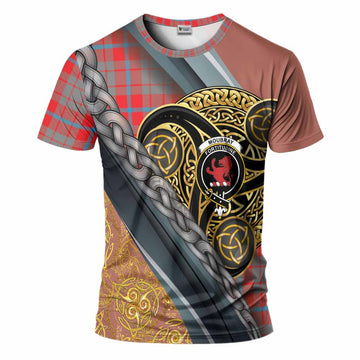 Moubray Tartan Crest T-Shirt Scottish Triskele Celtic