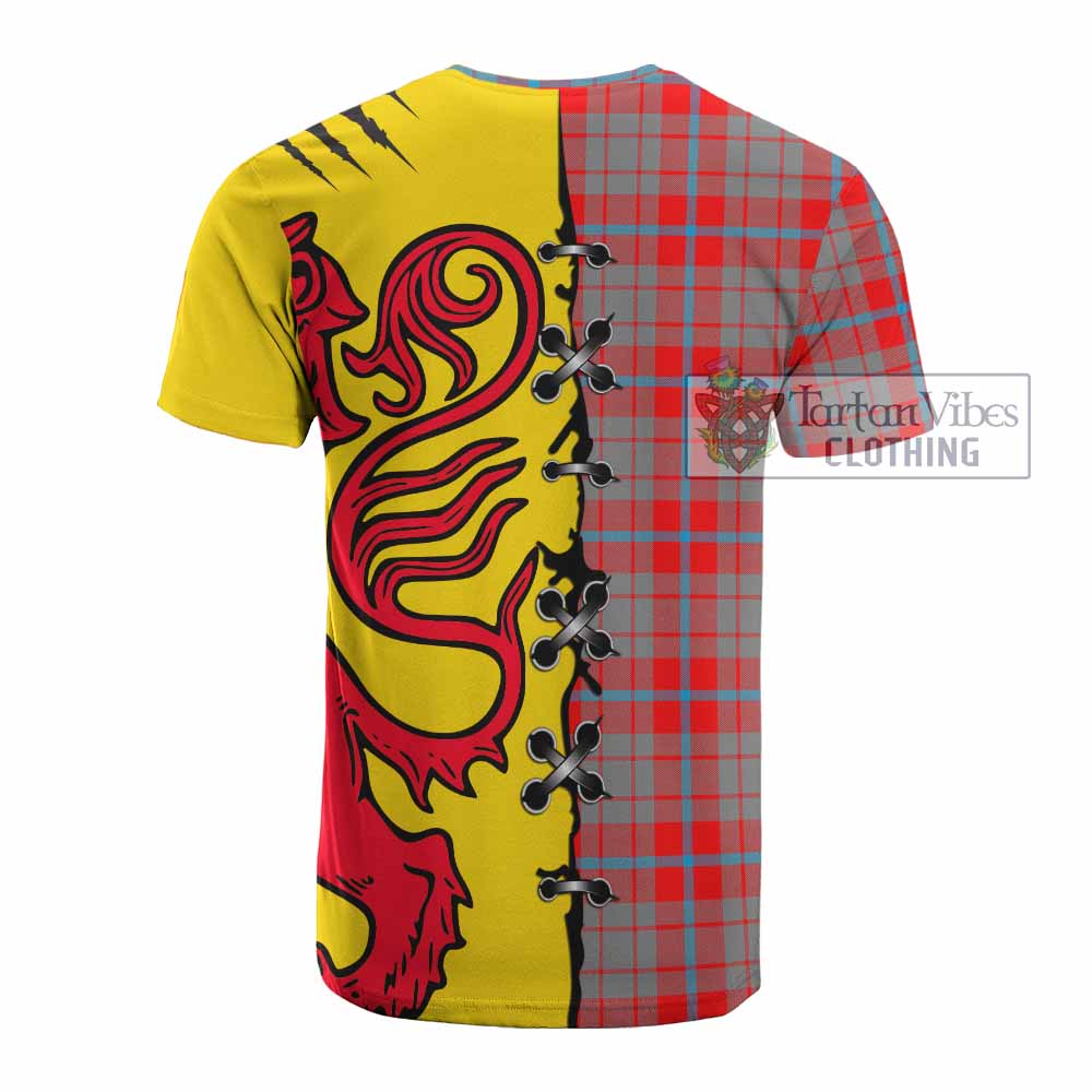 Moubray Tartan Family Crest Cotton T-shirt Lion Rampant Honor - Tartan Vibes Clothing
