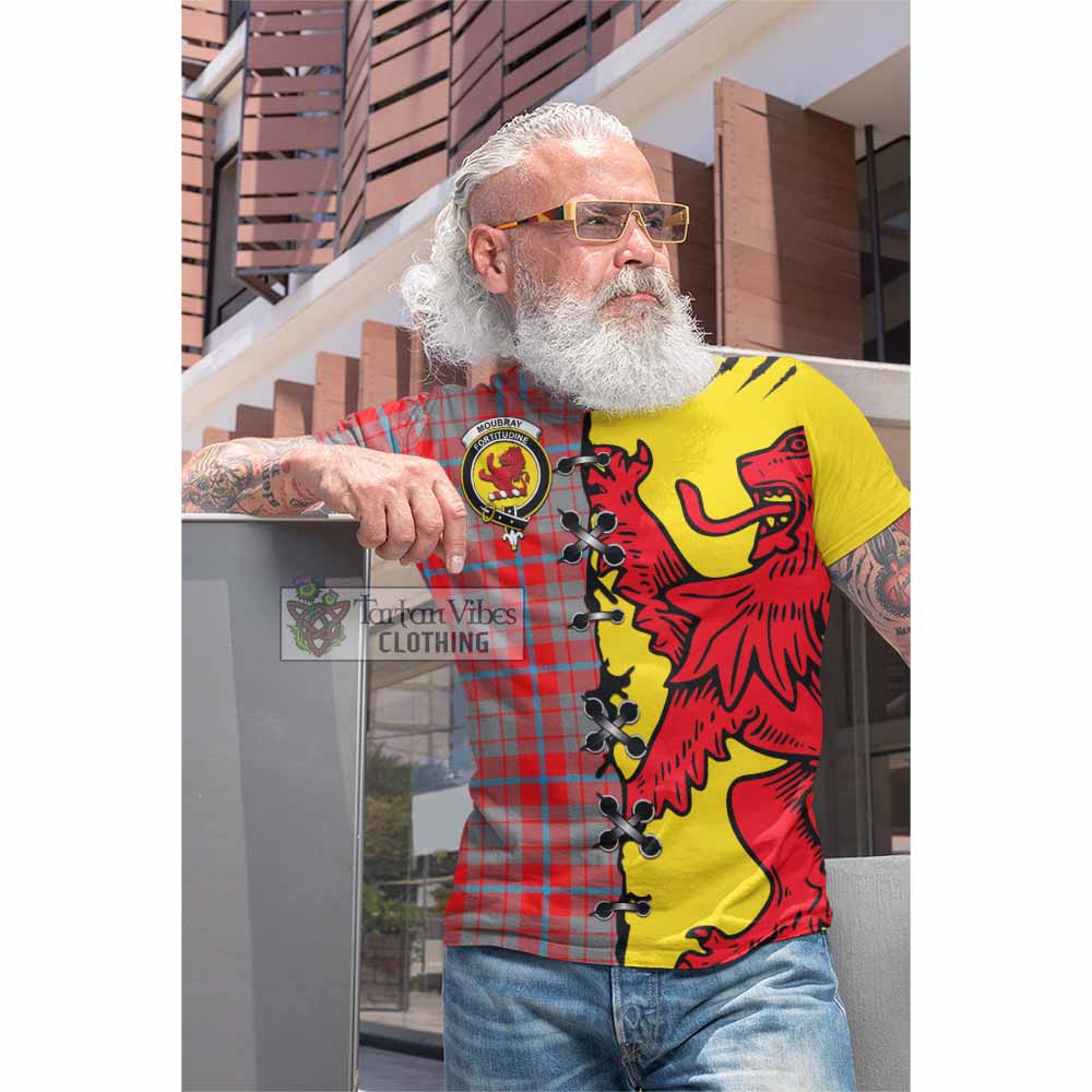 Moubray Tartan Family Crest Cotton T-shirt Lion Rampant Honor - Tartan Vibes Clothing