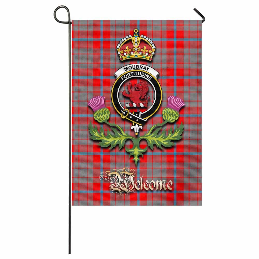 Moubray Tartan Family Crest Garden Flag Royal Thistle Welcome Style - Tartan Vibes Clothing