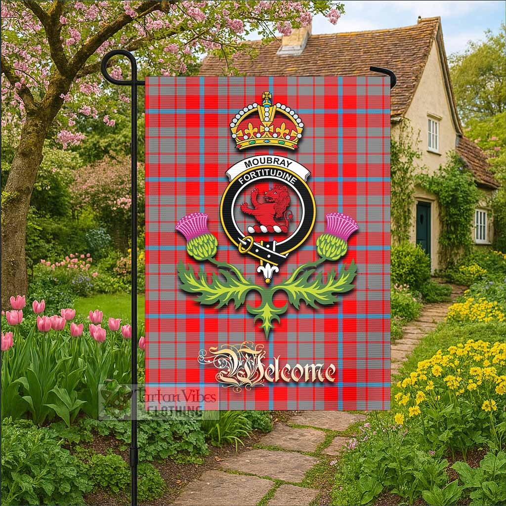 Moubray Tartan Family Crest Garden Flag Royal Thistle Welcome Style - Tartan Vibes Clothing