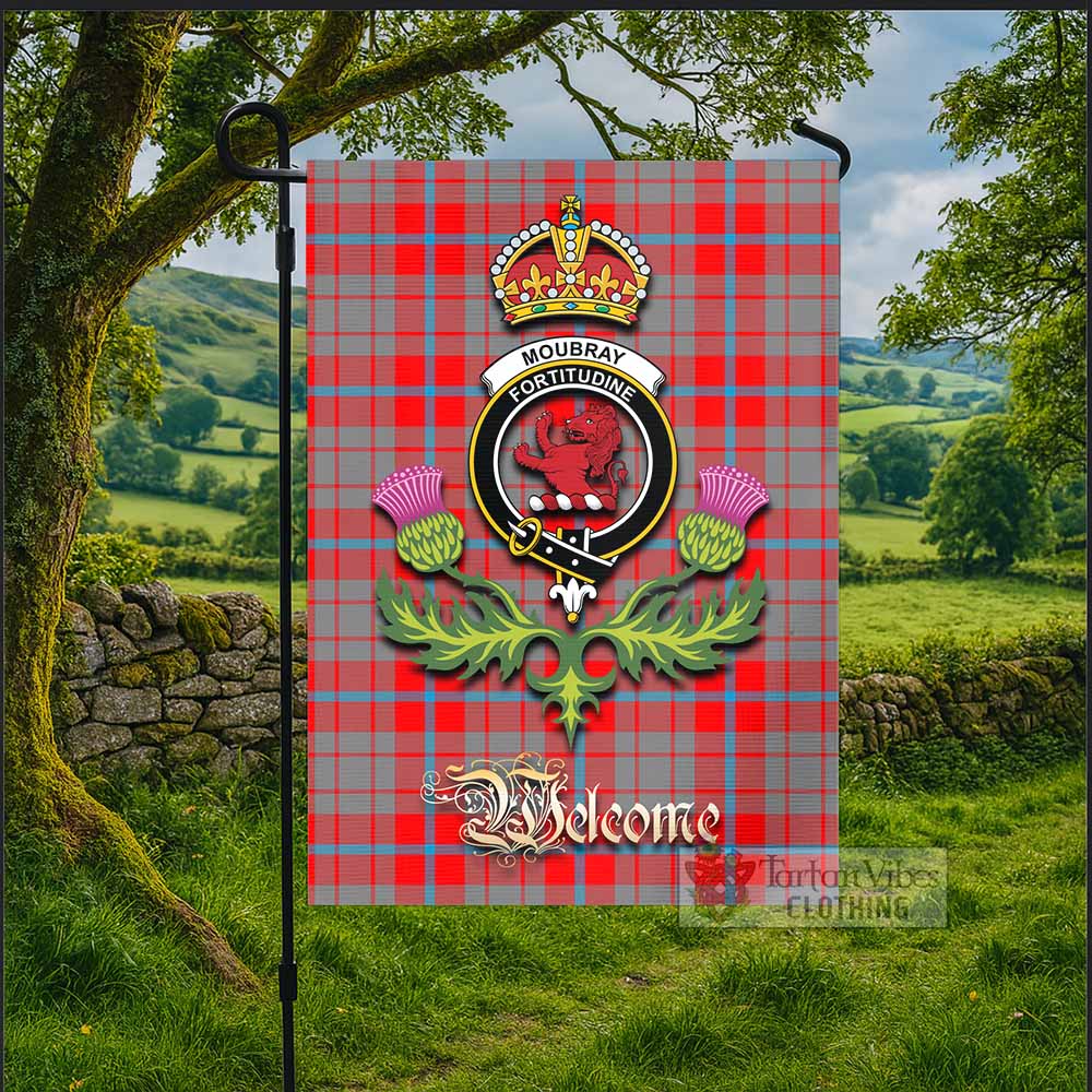 Moubray Tartan Family Crest Garden Flag Royal Thistle Welcome Style - Tartan Vibes Clothing