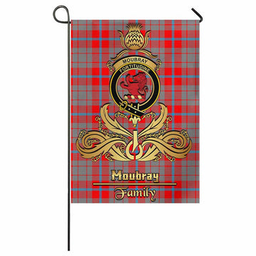 Moubray Tartan Garden Flag with Highland Thistle Cherish Family Crest Style - Tartan Vibes Clothing