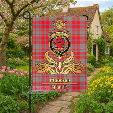 Moubray Tartan Garden Flag with Highland Thistle Cherish Family Crest Style - Tartan Vibes Clothing