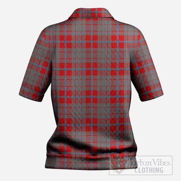 Moubray Tartan Women’s Polo Sweater Top with Family Crest