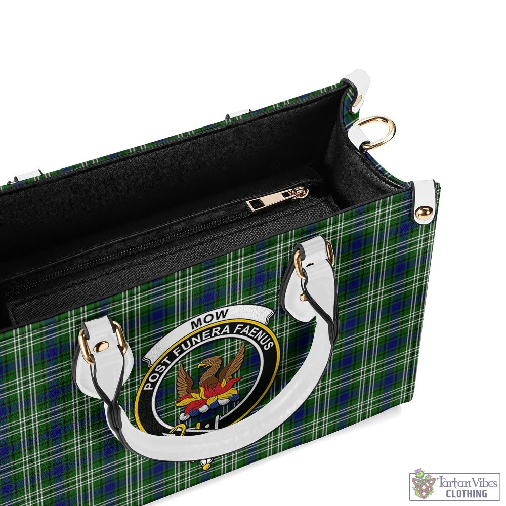 Tartan Vibes Clothing Mow Tartan Luxury Leather Handbags with Family Crest